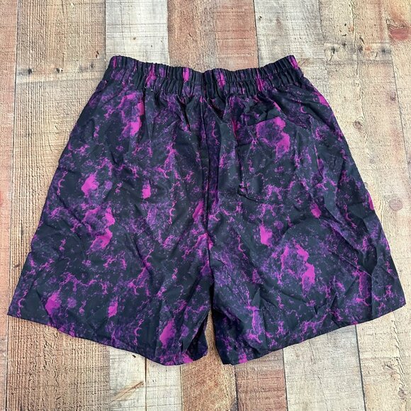 Romwe purple and black tie board shorts boy's size large - Picture 7 of 8